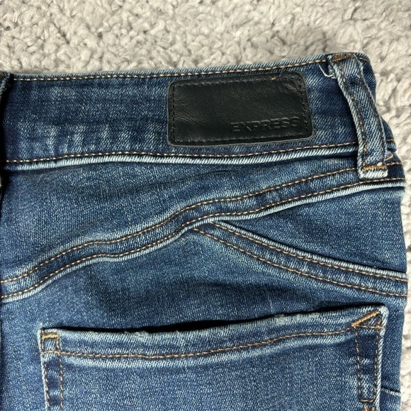 Express Jeans Womens 00 Ankle Legging High Rise Denim Perfect Lift Zipper Ankle - Picture 5 of 6